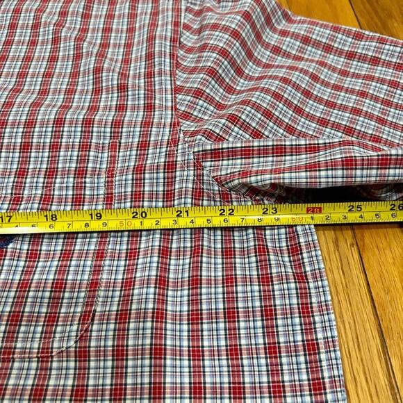 Vintage 90s Ralph Lauren Chaps Checkered Short Sleeve Shirt – Size Large - Picture 9 of 13
